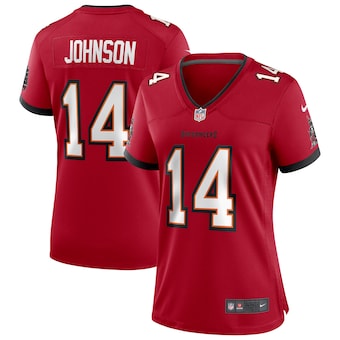 womens nike brad johnson red tampa bay buccaneers game retir